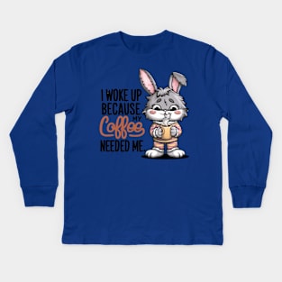 Coffee Bunny Kids Long Sleeve T-Shirt